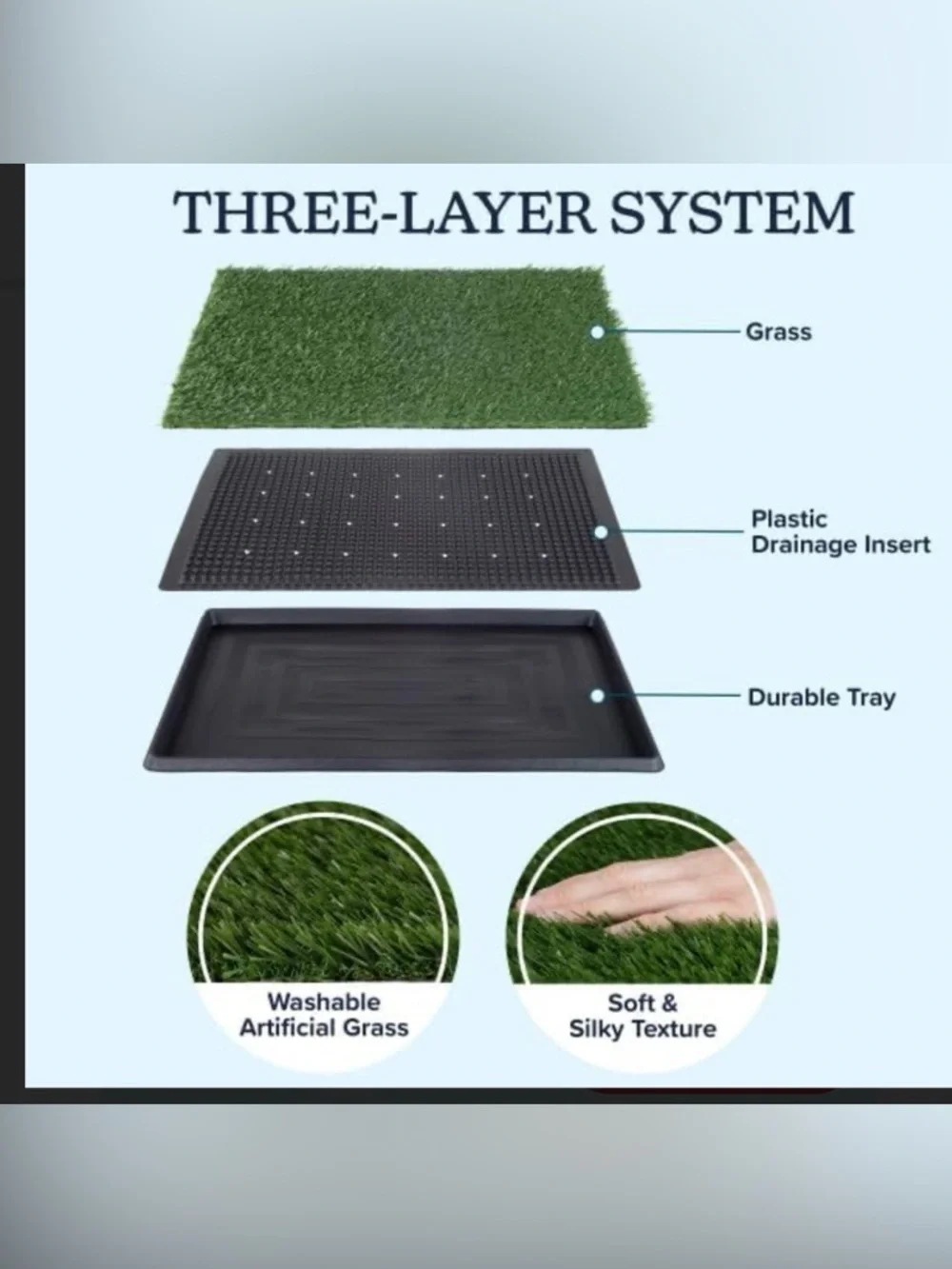 Dog Potty Training Grass Mat for Medium Dogs
